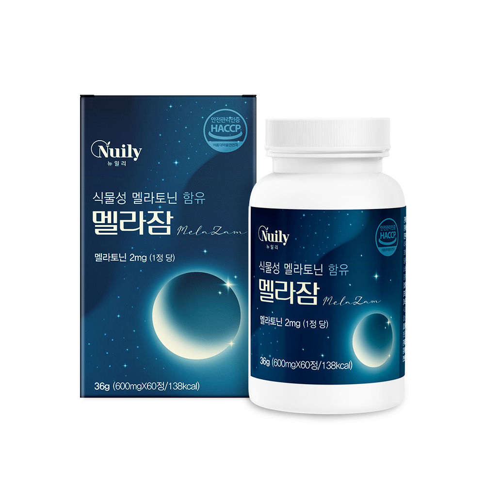 뉴일리 식물성멜라토닌함유 멜라잠 600mgx60정